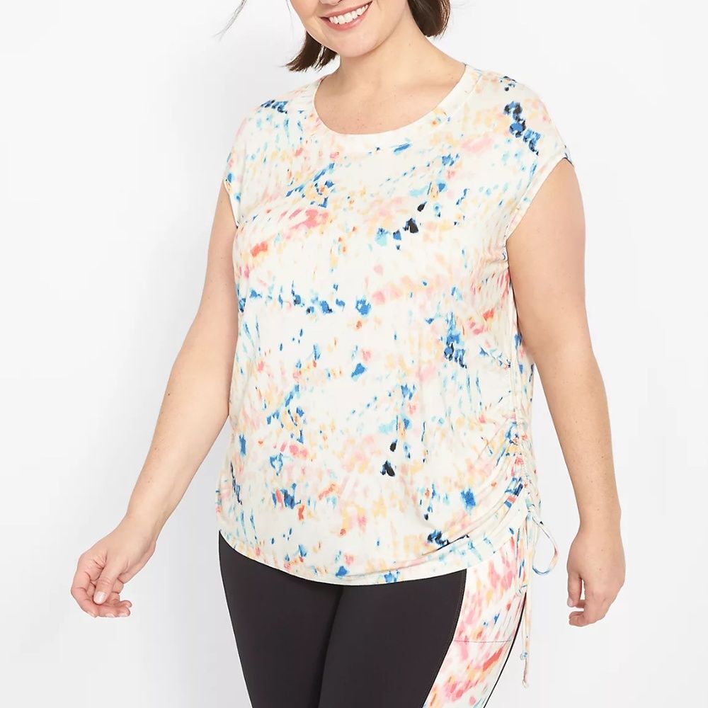Lane Bryant - LIVI Tank With Shirred Sides - Tie-Dye